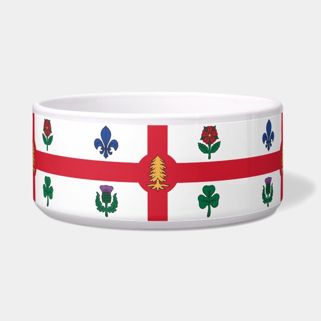 Comedero Montreal Flag on Pet Bowl (Frente)
