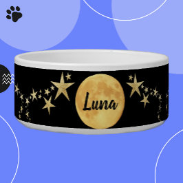 Comedero Moon Luna Gold Stars personalizado