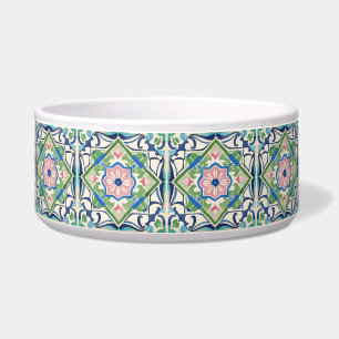 Comedero Mosaico rosa y azul