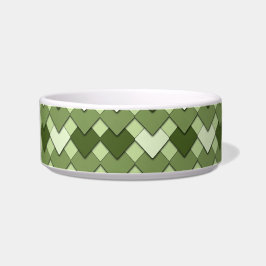 Comedero Moss Green Square and Diamond Harlequin Pattern