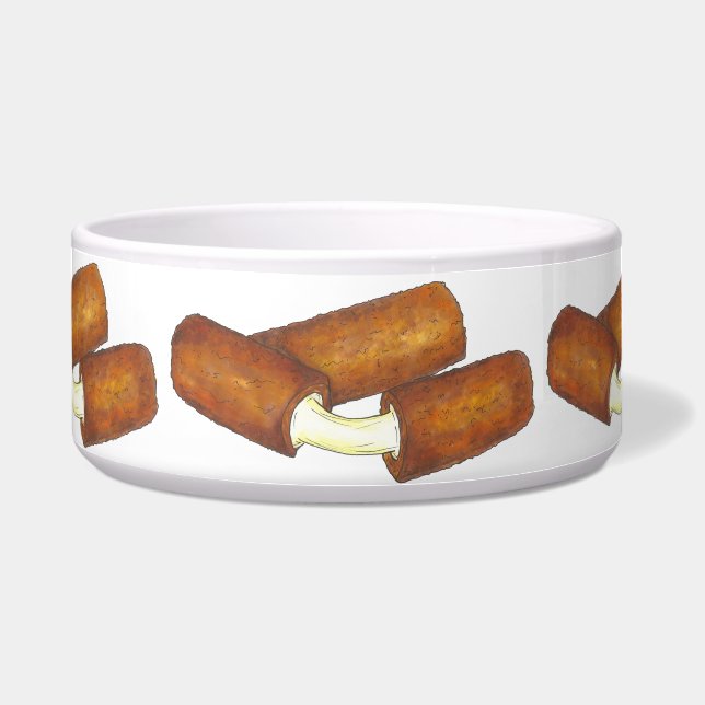 Comedero Mozzarella Queso aguijón comida basura Tazón de pe (Frente)