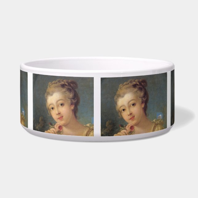 Comedero Mujer joven con un Bouquet de Francois Boucher (Espalda)