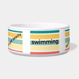 Comedero Multicolor vamos a nadar en la playa antes que pes