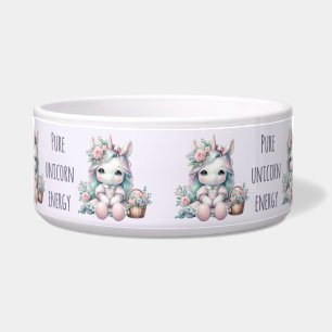 Comedero Muñeca de Unicornio Kawaii con Cesta de Flores
