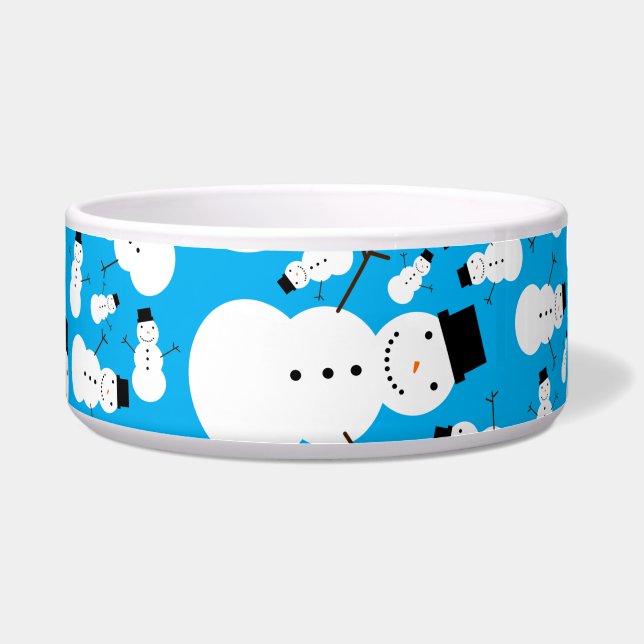 Comedero Muñecos de nieve del azul de cielo (Frente)