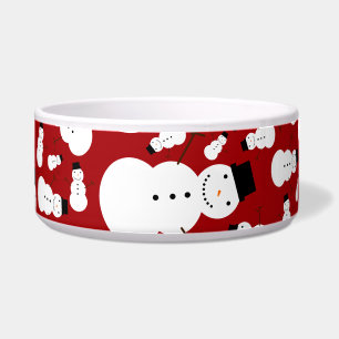 Comedero Muñecos de nieve rojos