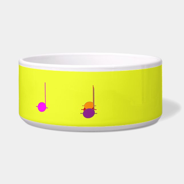 Comedero Music Notes Ceramic Pet Bowl (Frente)