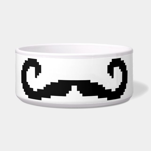 Comedero Mustache de manillar para píxeles de 8 bits (Frente)