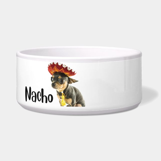 Comedero Nacho - tazón personalizado para perros (Frente)