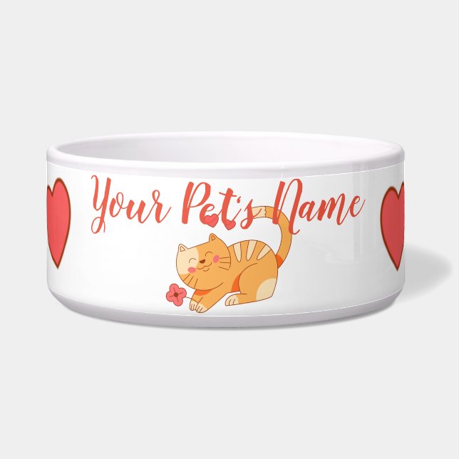 Comedero Naranja Amante De La Cuta Tabby Kitten (Frente)