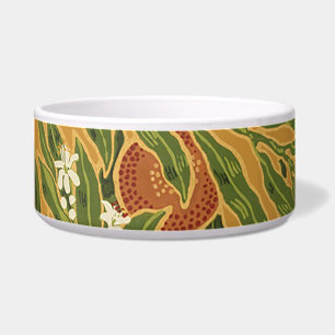 Comedero Naranja Árbol Vintage Patrón de fondo Art Nouveau