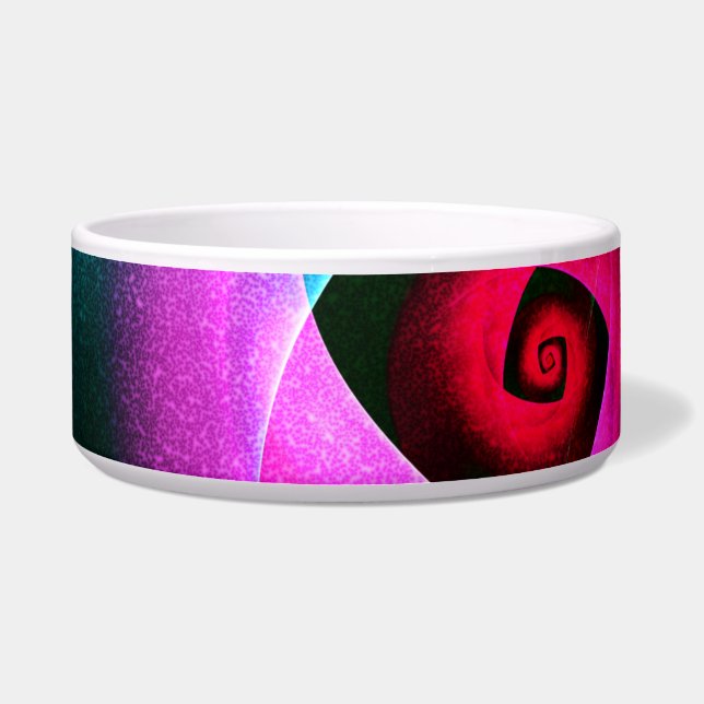 Comedero Naranja azul Patrón de arte de resumen moderno ros (Frente)