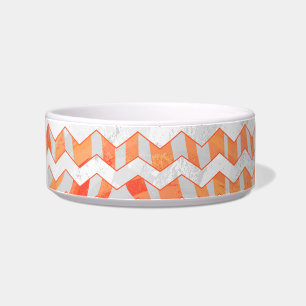 Comedero Naranja de cebra y blanco