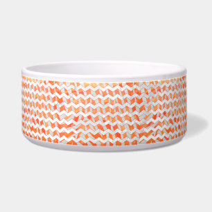 Comedero Naranja de cebra y impresión en blanco