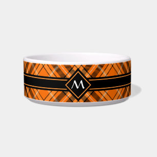 Comedero Naranja de Halloween Tartan