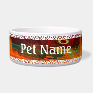 Comedero Naranja del agua Azul Rojo Azul Moderno Resumen Pa