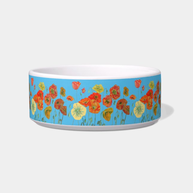 Comedero Naranja Flores de bonito de amapola Mascota floral (Frente)