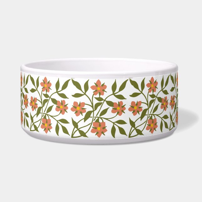 COMEDERO NARANJA FLOWERS (Frente)