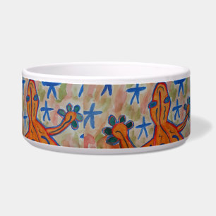 Comedero Naranja Gecko Ceramic Pet Bowl