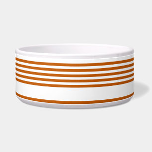 Comedero Naranja quemado y patrón blanco de cinco bandas