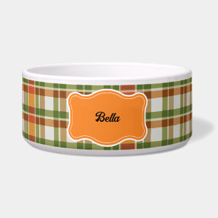 Comedero Naranja Verde Gingham