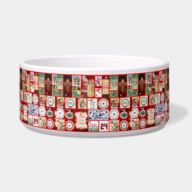 Comedero Navidades bloquean cuadrados de Ilustracion (Frente)