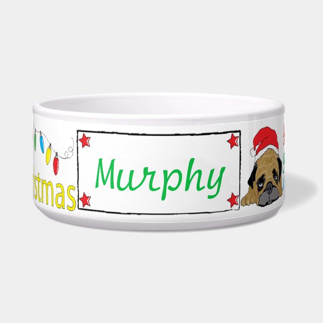 Comedero Navidades BullDoggy Pet Bowl Furry Little Xmas (Frente)