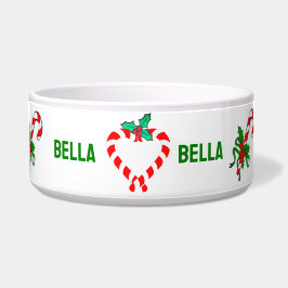Comedero Navidades Candy Cane Mascota Food Bowl, perro Masc