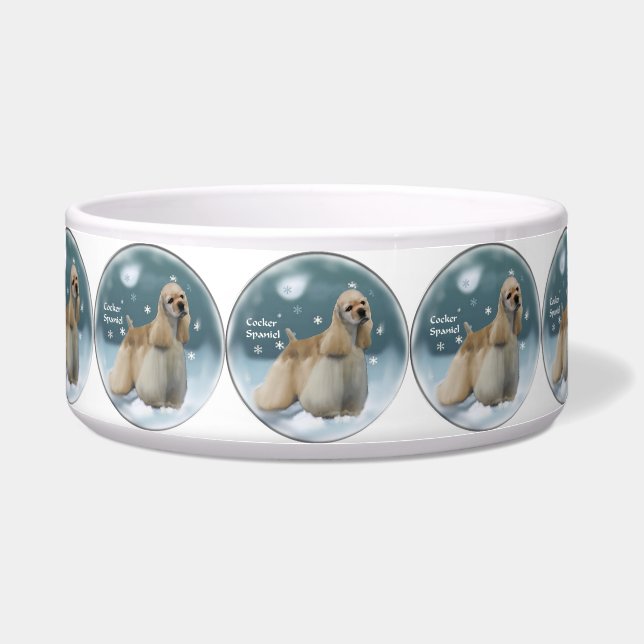 Comedero Navidades Cocker Spaniel Dog Bowl (Frente)