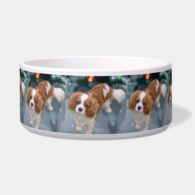 Comedero Navidades de Cavalier King Charles Spaniel (Frente)