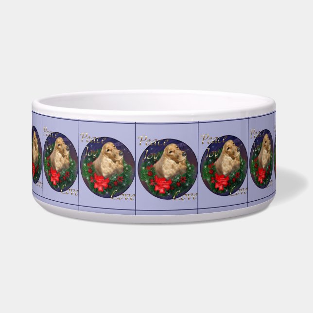 Comedero Navidades de Cocker Spaniel inglés (Frente)