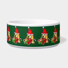 Comedero Navidades de Cute Cocker Spaniel Puppy