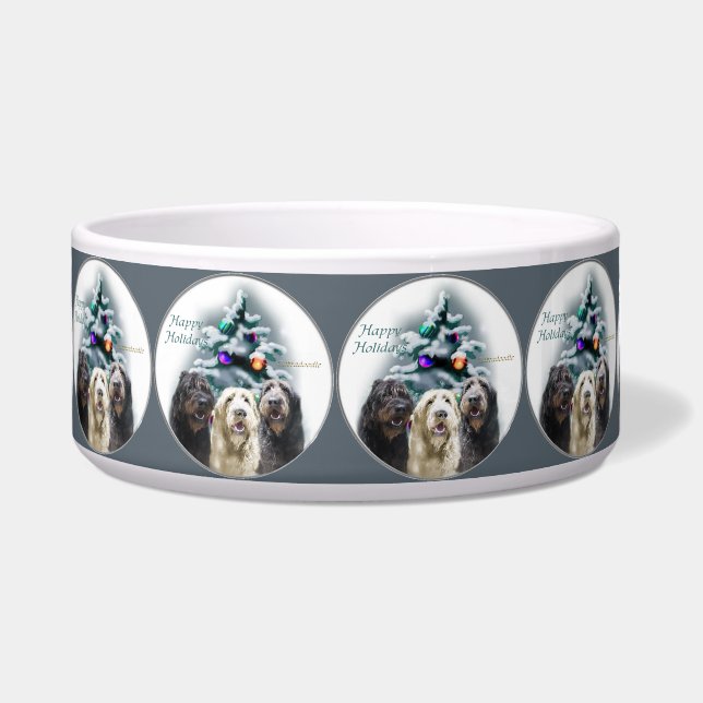 Comedero Navidades de Labradoodle Trio (Frente)
