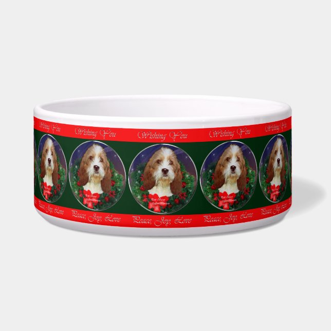 Comedero Navidades de Petit Basset Griffon Vendeen (Frente)