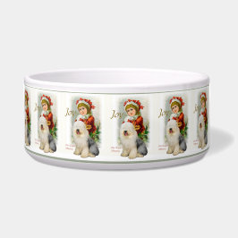 Comedero Navidades de Sheepdog ingleses viejos regalos