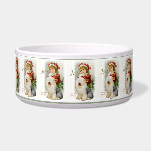Comedero Navidades de Sheepdog ingleses viejos regalos