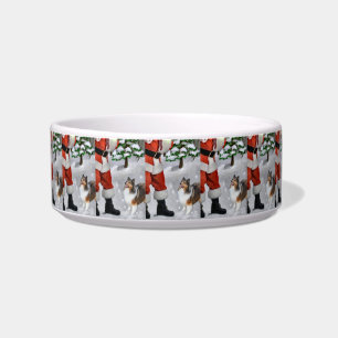 Comedero Navidades de Shetland Sheepdog
