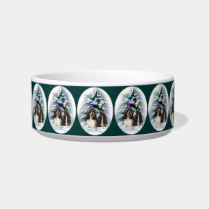 Comedero Navidades de Shih Tzu