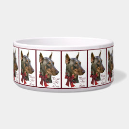 Comedero Navidades Doberman Pinscher