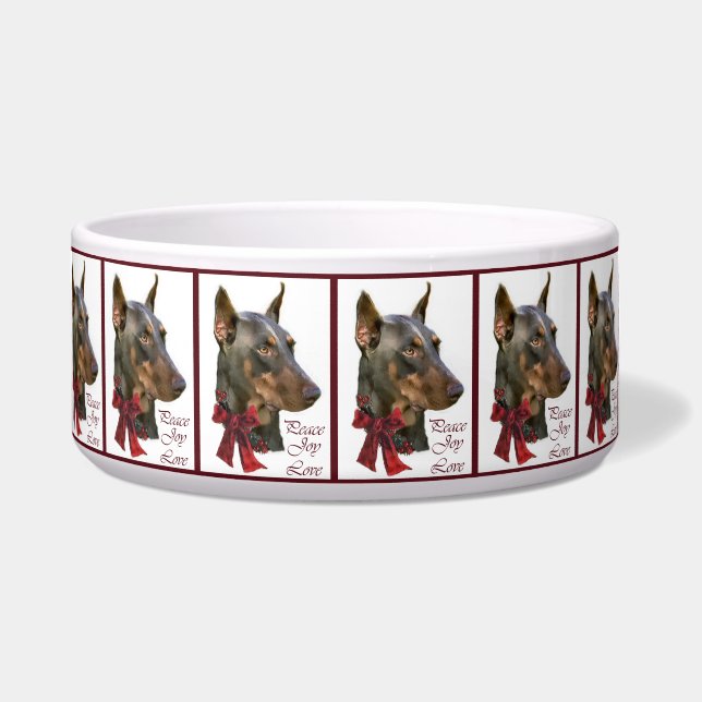 Comedero Navidades Doberman Pinscher (Frente)