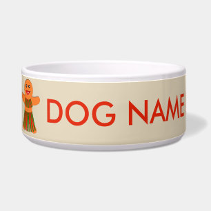 Comedero Navidades Fiesta Gingerbread Mujer Dog Bowl