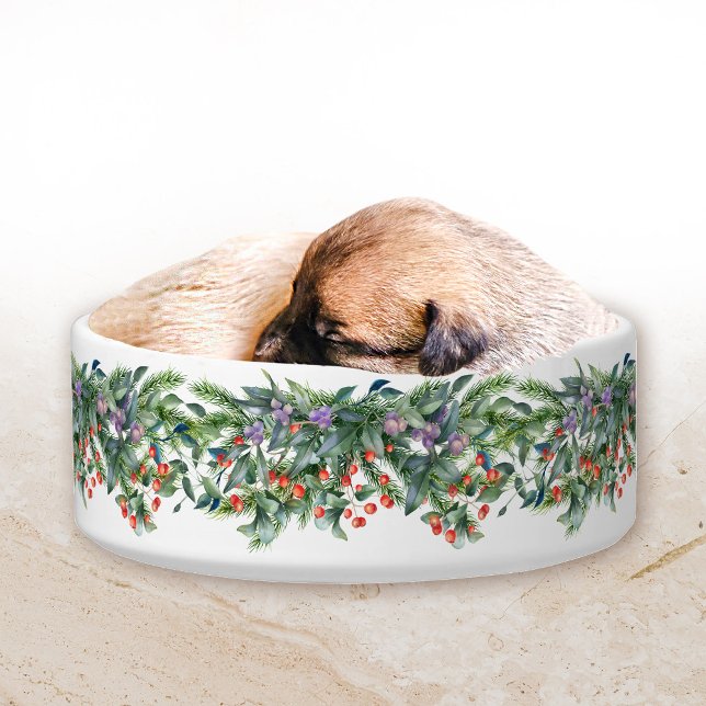 Comedero Navidades garland wreath mascota de pinos florales (Subido por el creador)
