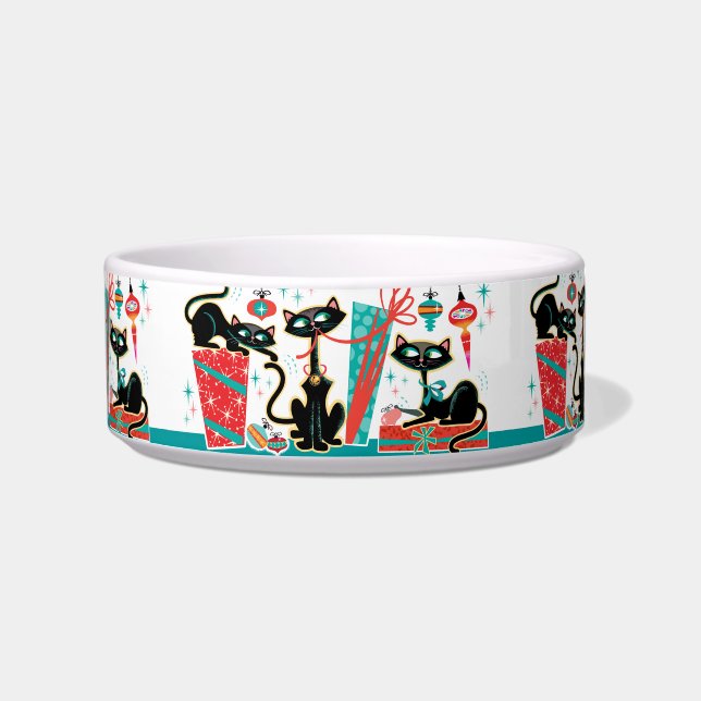 Comedero Navidades Retro Cats Food Bowl (Frente)