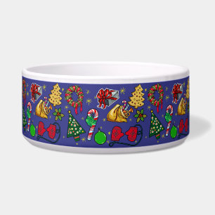 Comedero Navidades retro Vintage color azul rojo verde