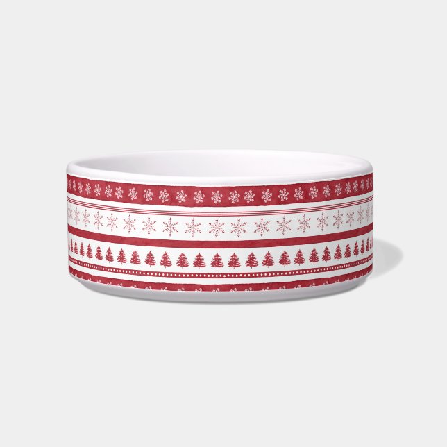 Comedero Navidades Rojos Stripes Pet Bowl (Izquierda)