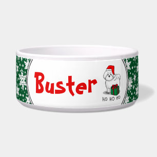 Comedero Navidades Santa Bichon Frise Dog Cute