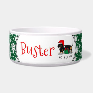Comedero Navidades Santa Dachshund (S black & tan) Cute