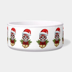 Comedero Navidades Santa Hat Day Of The Dead Sugar Skull