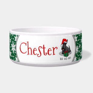 Comedero Navidades Santa Hat Scottish Terrier (negro)