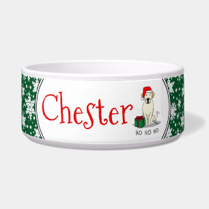 Comedero Navidades Santa Yellow Labrador Retriever Cute